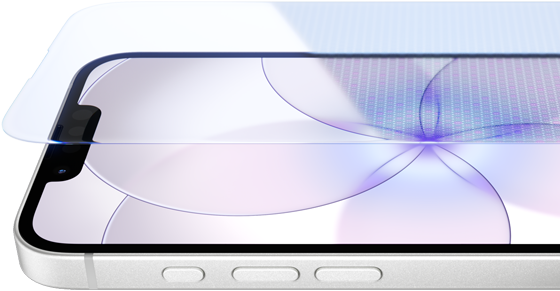 iPhone 17e, front exterior with Ceramic Shield 2, side exterior, white colour, buttons: Action, volume