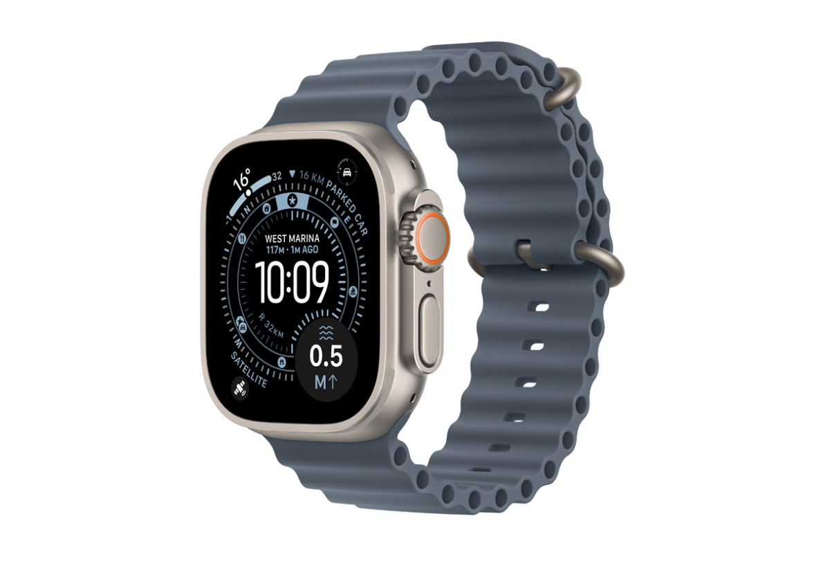 Apple Watch Ultra 3 LTE 49mm Natural Titanium Anchor Blue Ocean Band