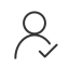 Outline of person with a tick