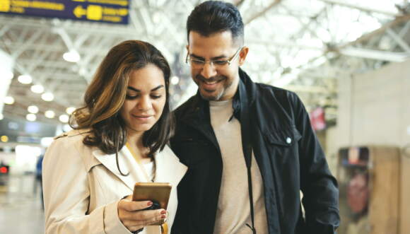 person on a device