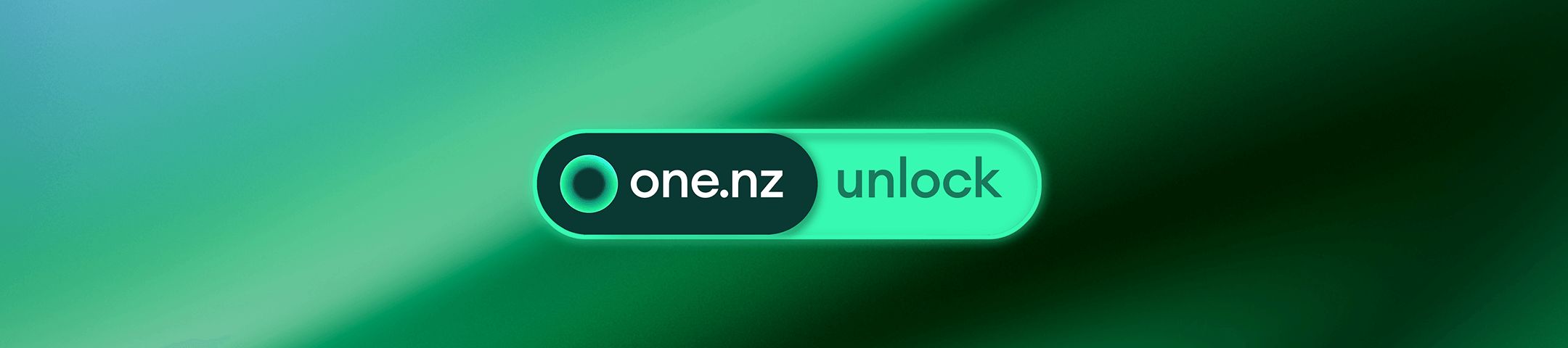 One NZ Unlock logo on a green gradient background.