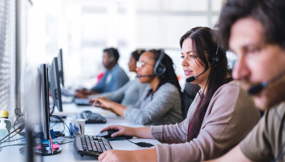 People working in a call centre