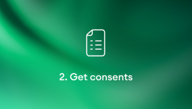 Document icon with get consents text displayed