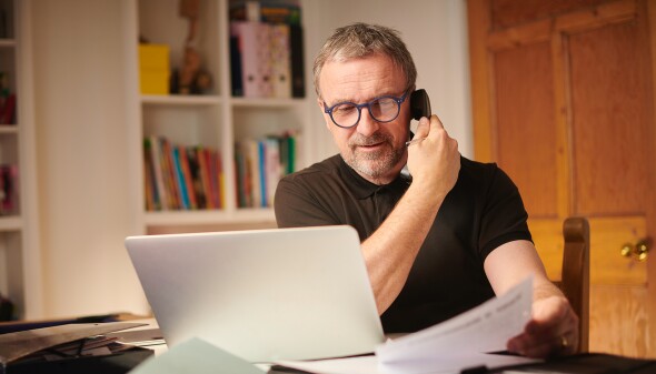 Man talking on the phone