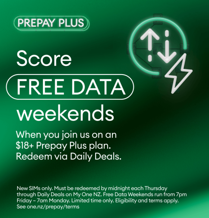 Prepay Plus. score free data weekends when you join us on an $18+ Prepay Plus plan. Redeem via Daily Deals.