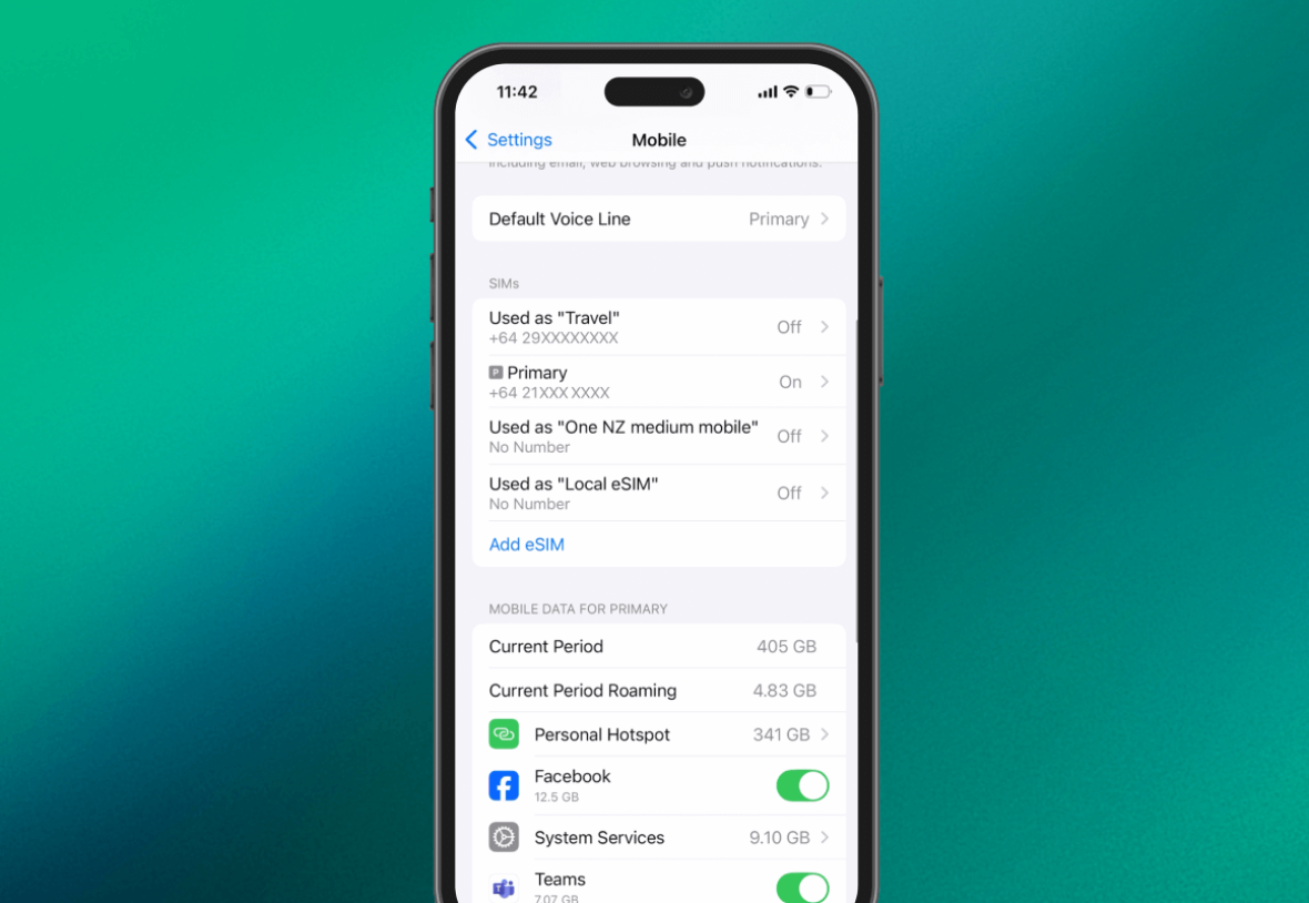 Step 1 of eSIM Quick Transfer on iPhone.