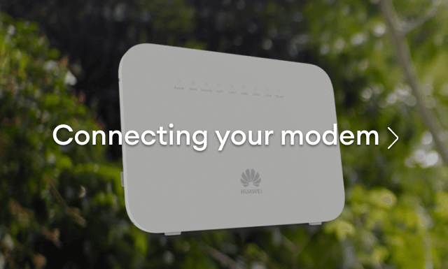 Connecting your modem