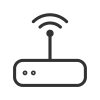 Computer with wifi signal bars on it