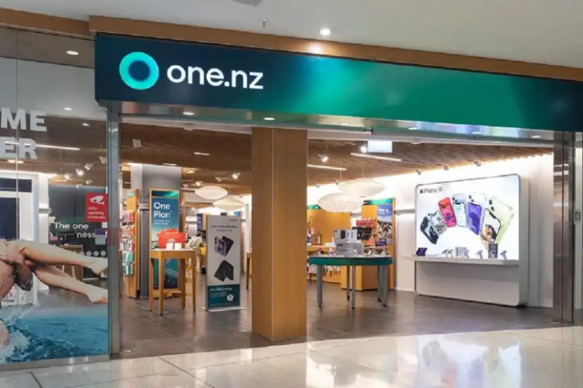 A range of phones in a One NZ Retail store.