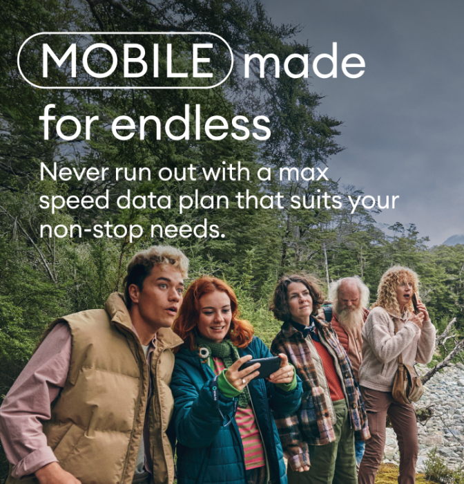 Mobile made for endless. Never run out with a max speed data plan that suits your non-stop needs.