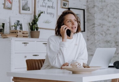 Woman on phone