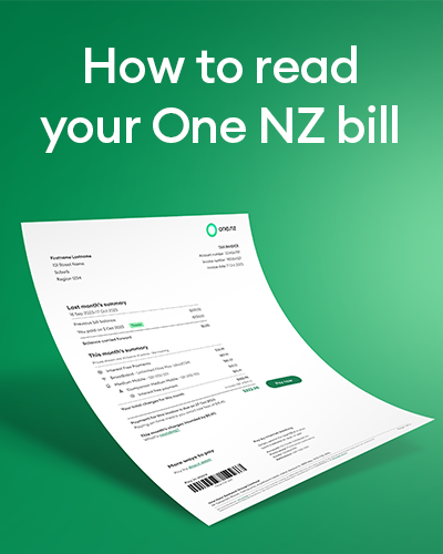 How to read your One NZ bill