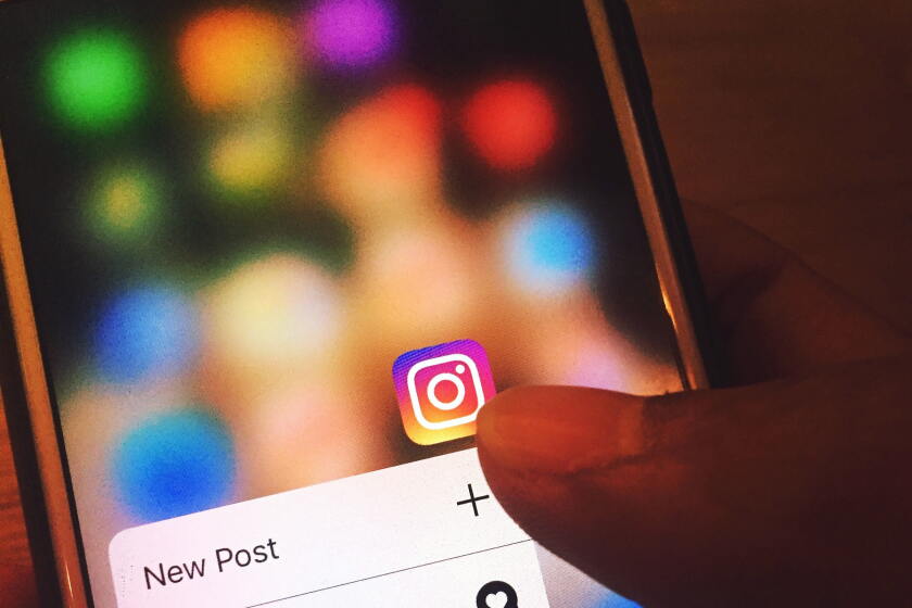 Close up view of Instagram App on a phone.