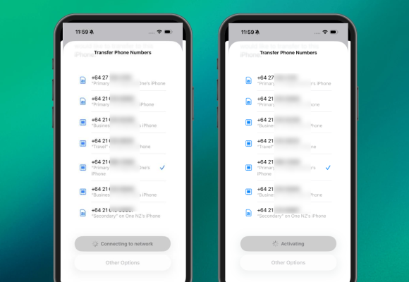 Step 4 of eSIM Quick Transfer on Apple from your previous iPhone to your new one.