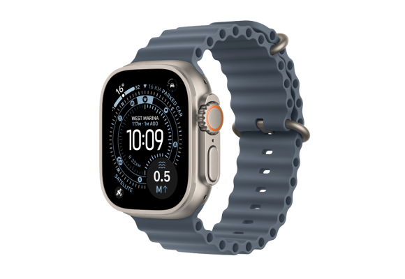 Apple Watch Ultra 3 LTE 49mm Natural Titanium Anchor Blue Ocean Band