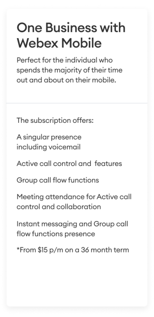 One Business with Webex 