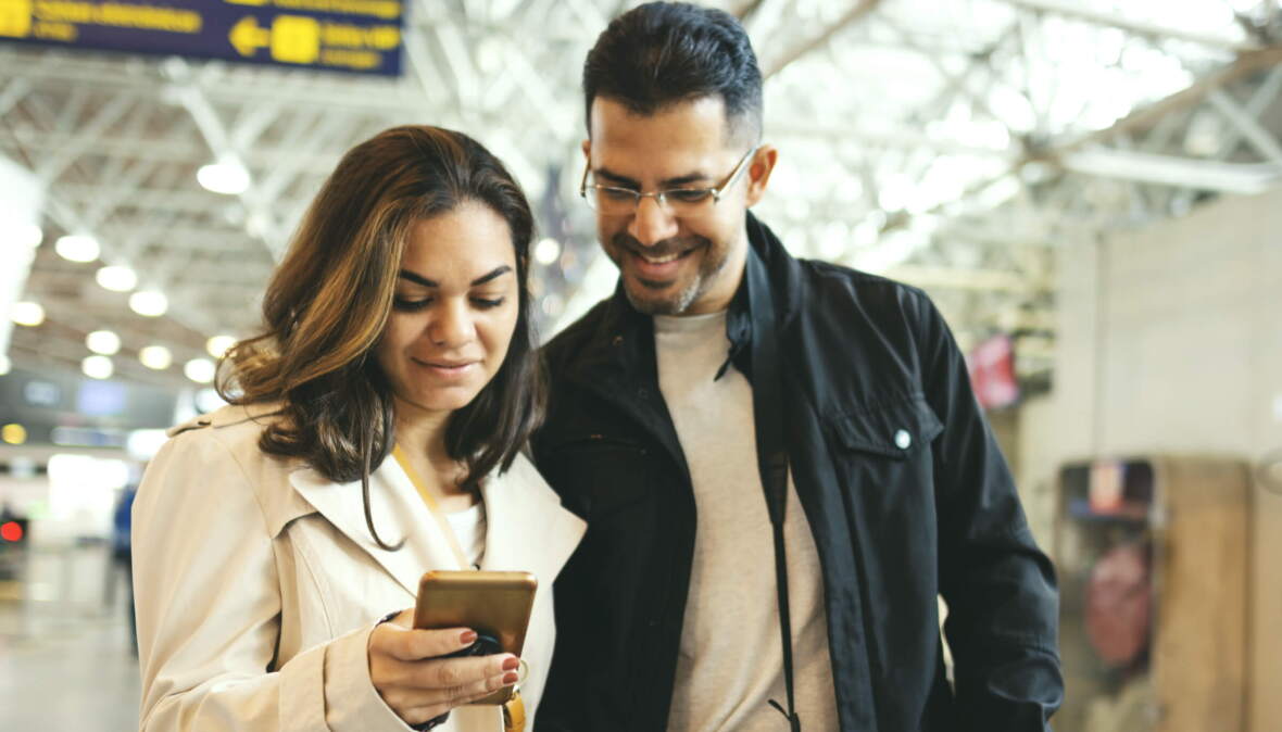 person on a device