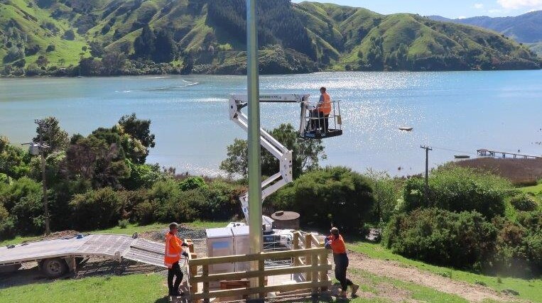 Cell Tower equipment upfrade in progress.