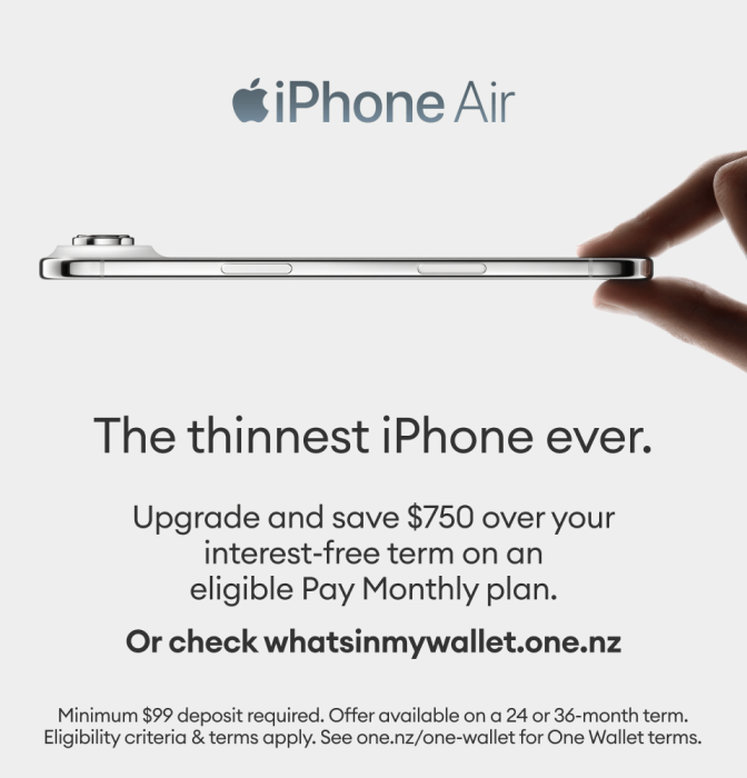 iPhone Air – The thinnest iPhone ever. Upgrade and save $750 over your interest free term on an eligible Pay Monthly plan.
