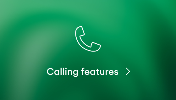 Phone with calling features text