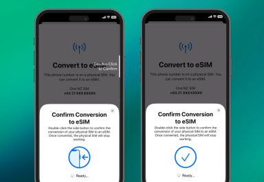 Step 5 of eSIM Quick Transfer on Apple on your current iPhone or iPad.