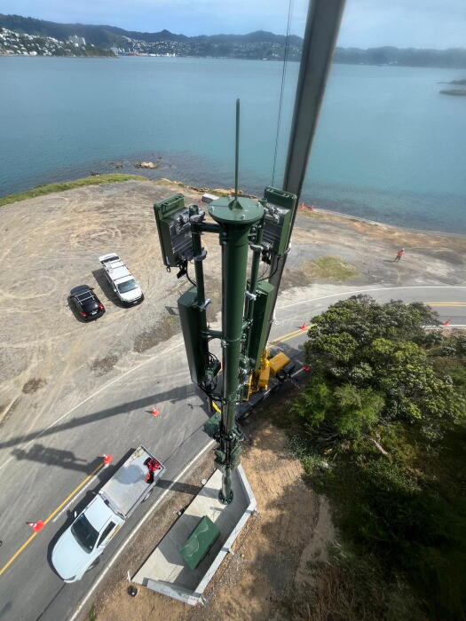 New 5G cell site in Shelly Bay North.