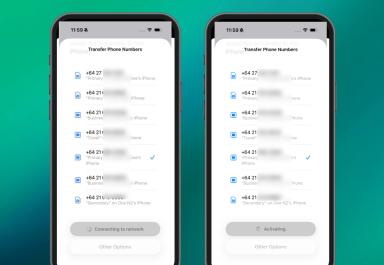 Step 4 of eSIM Quick Transfer on Apple from your previous iPhone to your new one.