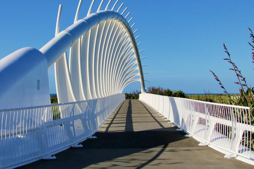 The famous Te Rewa Rewa bridge in Taranaki.
