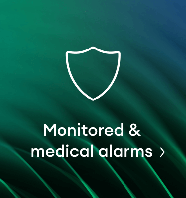 Monitored and medical alarms icon