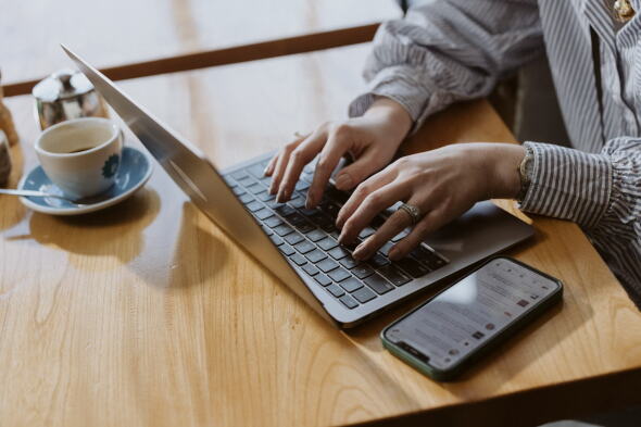 Person using laptop